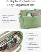 BAGSMART Tote Bag for Women, Lightweight Puffy Tote Bag - Image 3