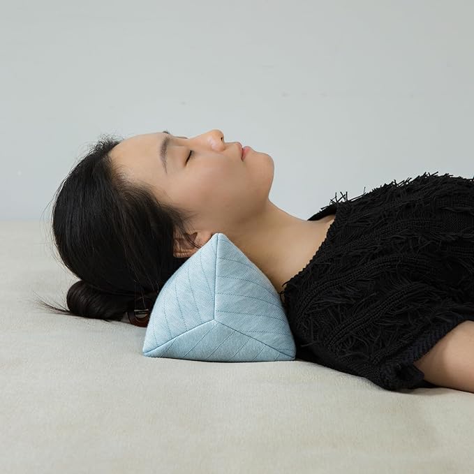 Buckwheat Neck Support Pillow Cervical Neck Cylinder Bolster Pillow Neck Pain - Image 5