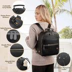 Small Camera Backpack, Classic PU Leather - Image 4