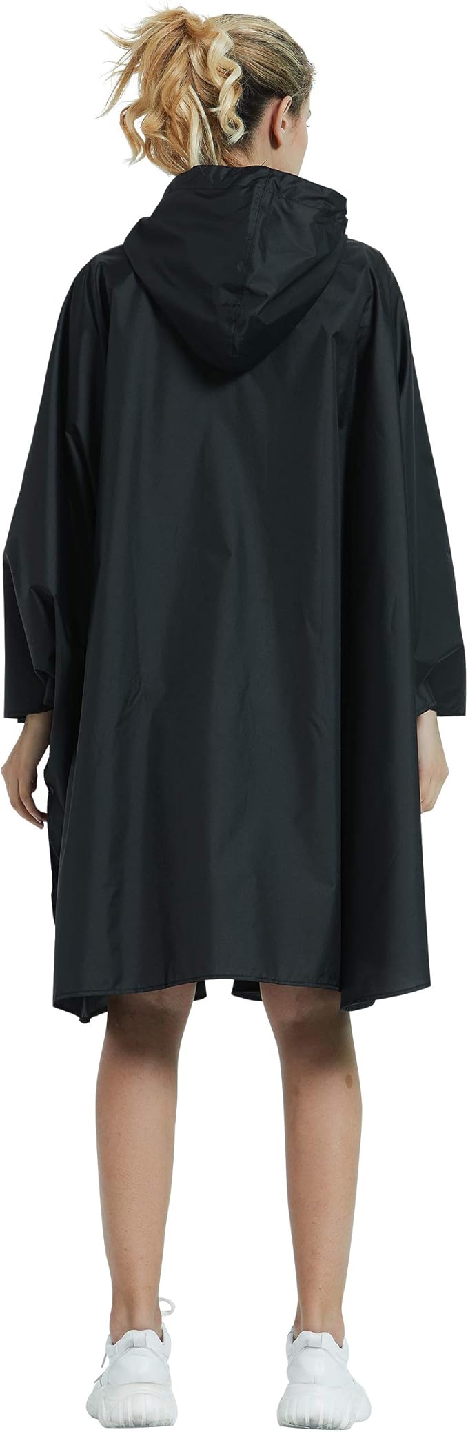 Rain Poncho Jacket Coat Hooded Zipper Style - Image 6