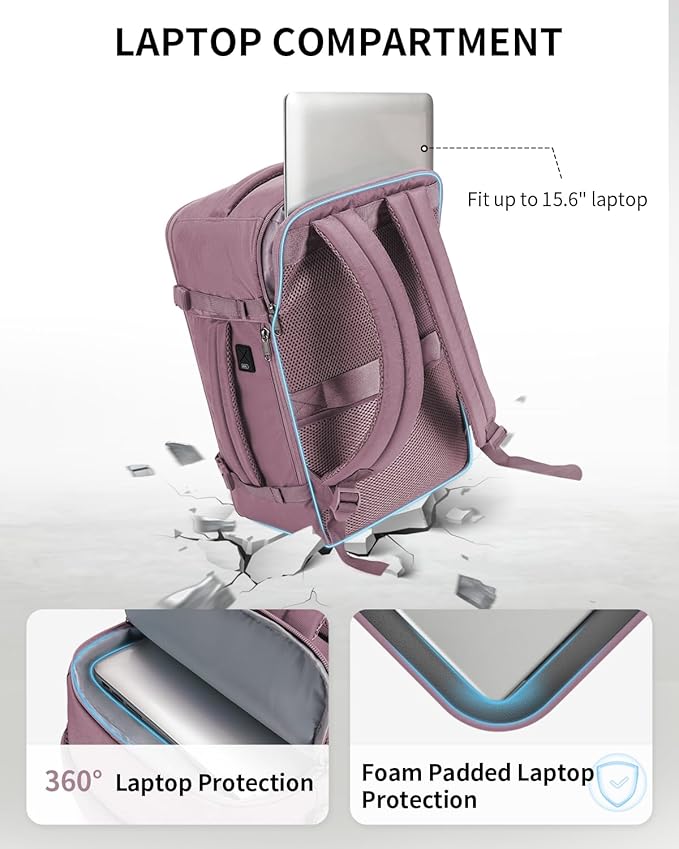 ECOHUB Travel Backpack for Women, Carry on Backpack - Image 3