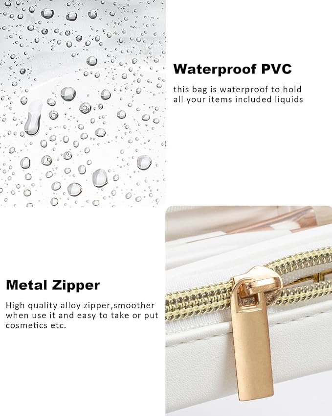 Clear Makeup Bag Small, TSA Approved Portable Toiletry Bag - Image 6