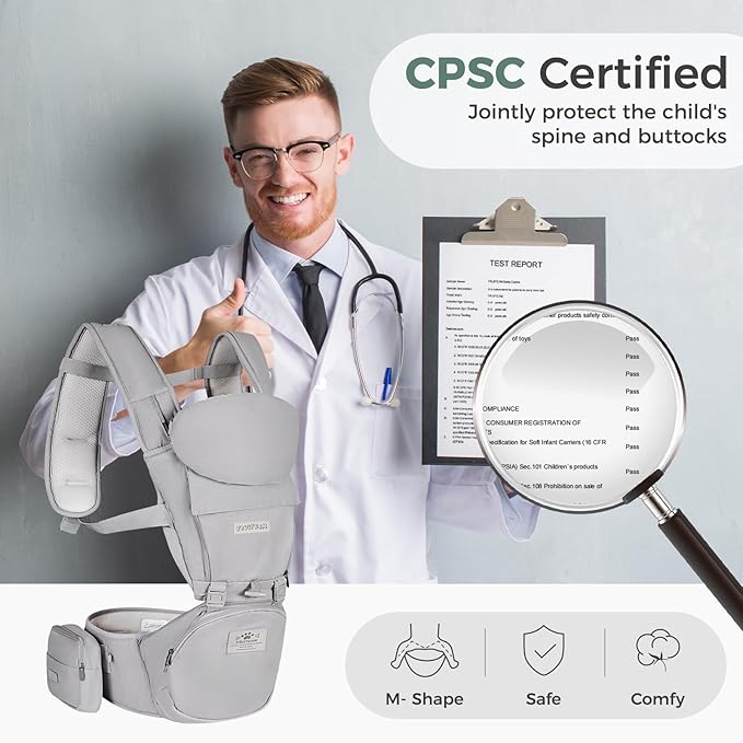 FRUITEAM Baby Carrier Newborn to Toddler- Safety - Image 7
