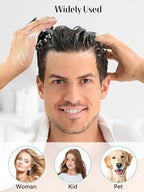 HEETA Scalp Massager Hair Growth 2-Pack, Soft Silicone Scalp Scrubber Shampoo Brush for Exfoliation Dandruff Removal Head Massage Stress Relax, Wet & Dry Use for Women Men Thick Thin Curly Hair Care