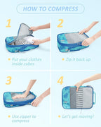 BAGSMART 6 Set Compression Packing Cubes - Image 7
