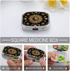 Metal 2 Compartment Pill Organizer Travel Friendly Portable Compact Pill Box - Image 4