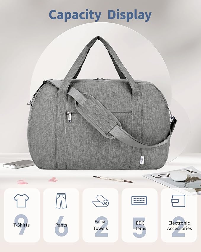 Narwey Carry on Bag 22x14x9 Airlines Approved, Carry on Duffle Bag - Image 7
