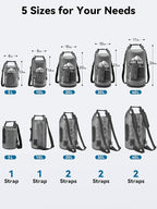 HEETA Dry Bag Waterproof for Women Men, 5L/10L/20L/30L/40L Roll Top Lightweight - Image 2