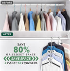 DOIOWN Clothes Hangers Space Saving: 6 Tier Coat Hanger Space Saving Hangers - Image 4