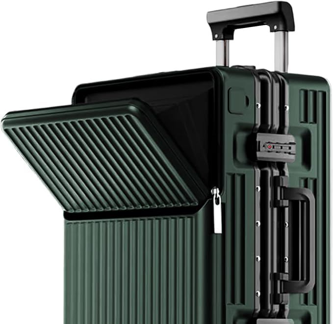 Zipperless Luggage, Polycarbonate Aluminum Hard Shell, Expandable Carry-On - Image 2
