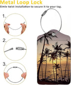 Sunset with Coconut Trees 2 Pack Luggage Tag - Image 3