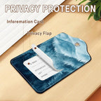 2 Pack Luggage Tag for Suitcase, Natural Scenery PU Cute Leather Luggage Tag - Image 2