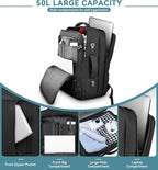 Travel Backpack, 50L Expandable Extra Large Laptop Backpack, Carry On Backpack - Image 5