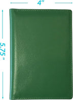 Personalized Monogrammed Emerald Green Leather RFID Passport Wallet - Image 4