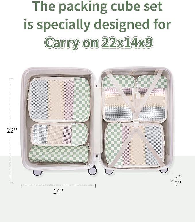Narwey 6 Set Compression Packing Cubes - Image 2
