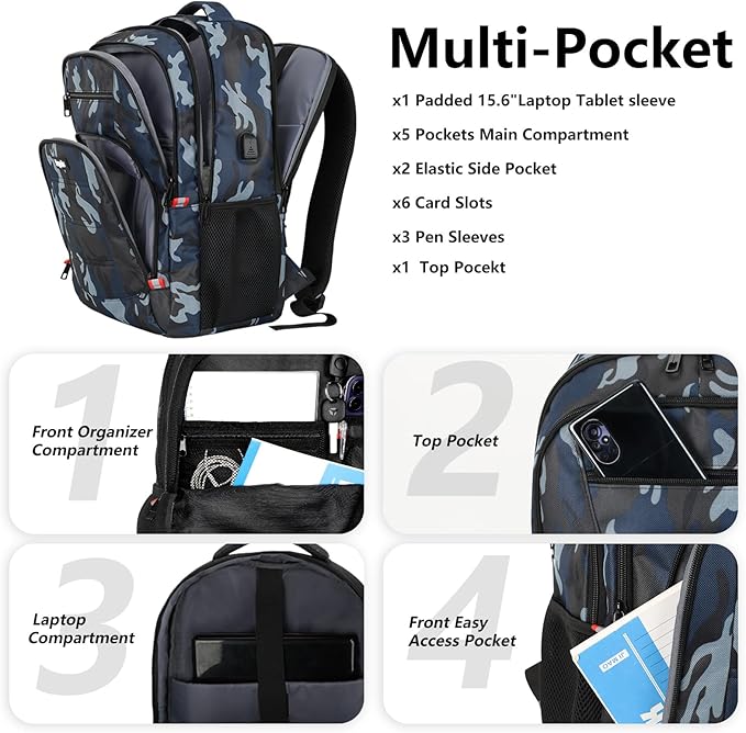 Laptop Backpack for Men, School Backpack - Image 2
