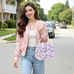 Bluboon Lunch Bag for Women Men Cute Corduroy Lunch Tote Bags Reusable - Image 2