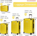 Luggage Sets 4 Piece, ABS PC Lightweight Suitcases - Image 6