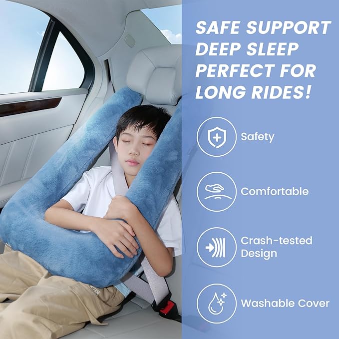 Car Pillow for Kids, Professional Kids Car Pillow for Sleeping Inflatable - Image 3