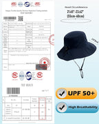 Water-Resistant Sun UPF 50+ Bucket Hat Protection Packable Brimmed Boonie - Image 5