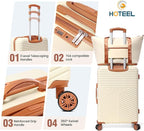 Hoteel 6 Piece Luggage Set Carry on ABS+PC Hard Shell Suitcase - Image 5