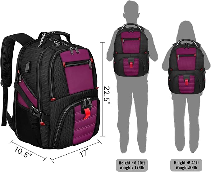 YOREPEK 18.4 Laptop Backpack, Large Backpacks Fit Most 18 Inch Laptop - Image 7