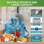 iknoe Large Foldable Cooler Bag, 8.5L Insulated Lunch Bag, Leakproof Lunch - Image 5