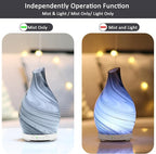 Essential Oil Diffuser 120ML, Glass Aromatherapy Diffuser with 4 Timer Settings & 7 Color Changing Lights, Waterless Auto Shut-Off, Ultra Quiet Oil Diffuser for Home, Office, Yoga, Spa and Sleeping