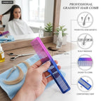 Hair Styling Comb, 2-in-1 Cutting Styling Comb Carbon Teeth Hairdressing Tool for Precision Cutting, Sectionin Detangling Black Salon Comb for Men, Women Kids Home Use