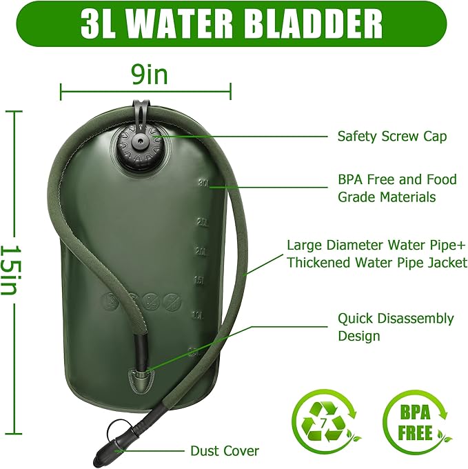 1050D Tactical Hydration Backpack - Image 6