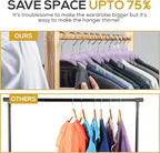 Premium Velvet Hangers 50 Pack Ultra Thin Non Slip Adult Felt Space Saving Suit - Image 6