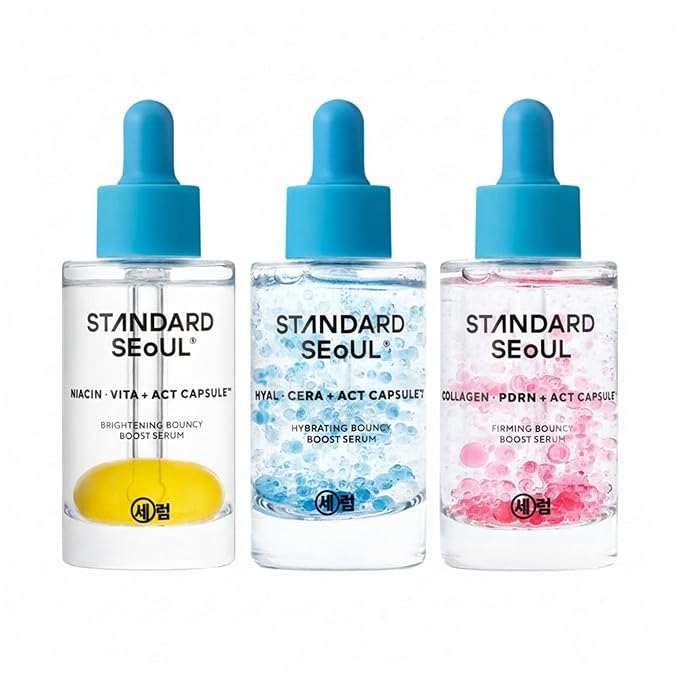 Glow Skin Serum Trio | Hydrating, Firming & Radiance Care Serums | Hyaluronic Acid, PDRN & Niacinamide | K-Beauty Skincare Set | 3-Piece Serum Collection