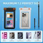 IPX8 Floating Waterproof Phone Case 2-Pack, 7.2 Inch Waterproof Phone Pouch - Image 5