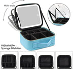 Makeup Organizer Bag with Mirror, Lighted Travel Makeup Bag 3 Colors Modes - Image 4