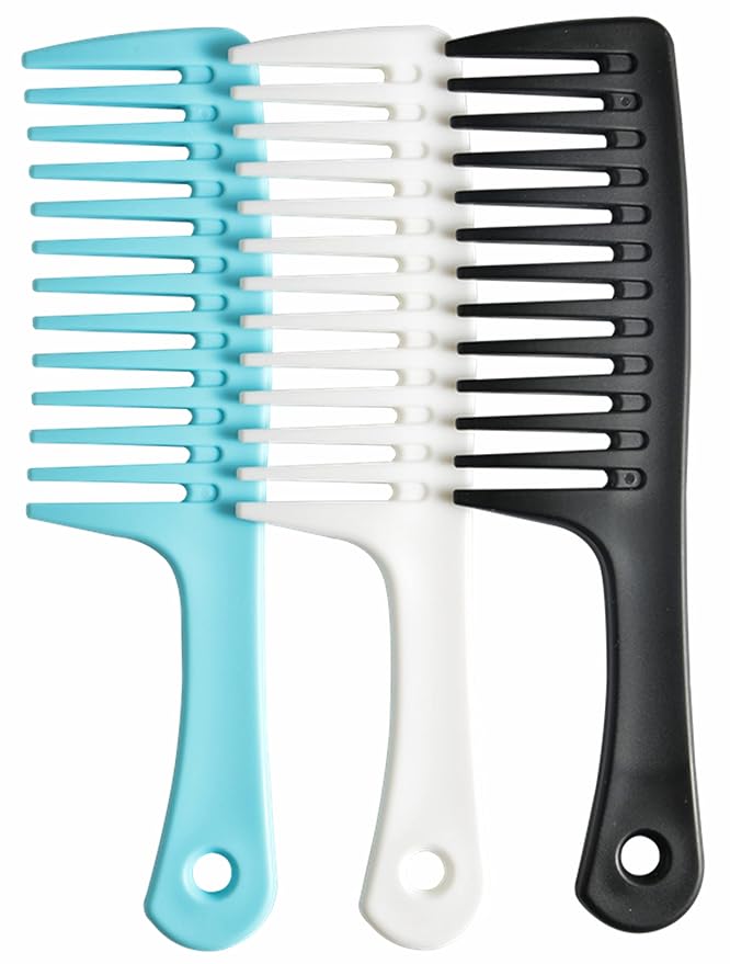 Wide Tooth comb, Large Detangling Comb for Women and Men, Durable Styling Brush for Curly, Long, Wet Hair Types - Professional Hair Care.