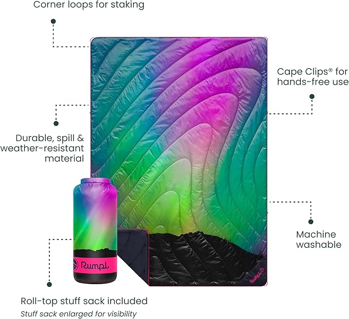 Rumpl Green Northern Lights Puffy Throw Blanket - Image 3