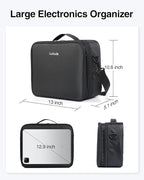 Luxtude Electronic Organizer Travel Case Large, Double Layer Tech Carrying Case - Image 6