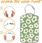 Vintage Groovy Flowers Luggage Tag - Image 4