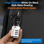 TSA Approved Cable Luggage Locks, Re-settable Combination - Image 4