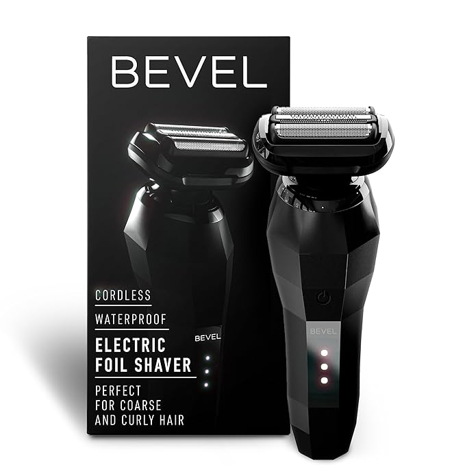 Bevel Electric Shaver for Men, Mens Foil Shavers for face, Wet & Dry Shave by Bevel