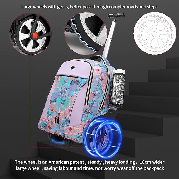 Rolling Backpack, Waterproof Backpack - Image 2