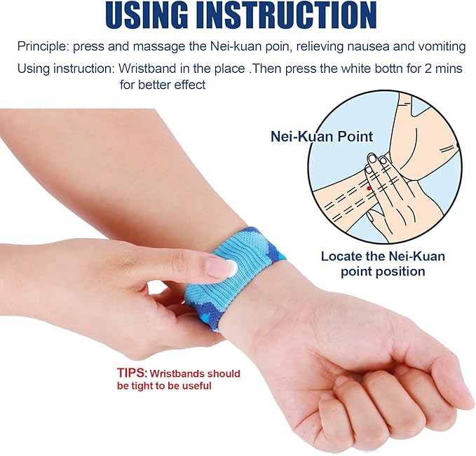 LYJEE Motion Sickness Bands for Kids, Travel Sickness Relief Wristbands - Image 4