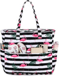 LEDAOU Large Beach Tote Bag Women Waterproof Sandproof Zipper Beach Tote Bag by LEDAOU