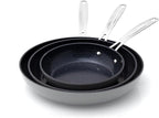 Nuwave 3-Piece Fry Pan Set, 12” Forged Lightweight, G10 Healthy Duralon Blue - Image 6