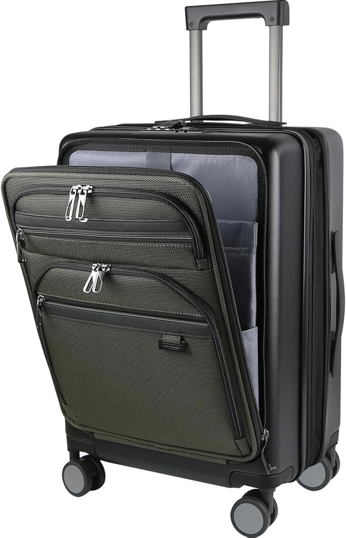 KROSER Hardside Expandable Carry On Luggage 22x14x9 Airline Approved by KROSER