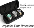 3 watch travel case roll, Hard watch carry case roll display storage organizer - Image 2