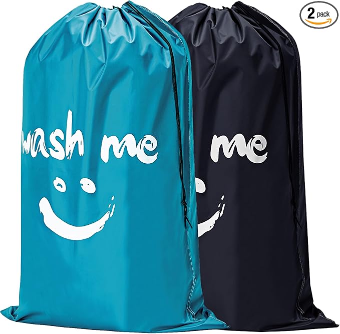 HOMEST 2 Pack XL Wash Me Travel Laundry Bag, Dirty Garments Organizer, Large by HOMEST