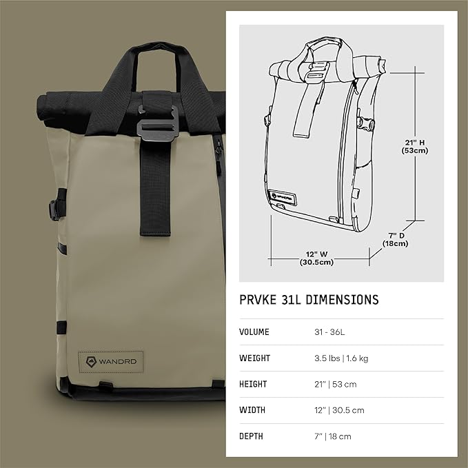 WANDRD PRVKE 31L, V3 Photography Bundle: Weather-Resistant Travel & Camera - Image 7