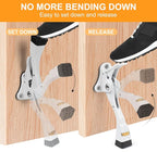 2 Packs Heavy Duty Kickdown Door Stopper, One Touch Adjustable Kickdown Door - Image 2