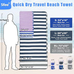 Sfee 2 in 1 Microfiber Oversized Beach Towel, Quick Dry Towel Travel Towel - Image 5
